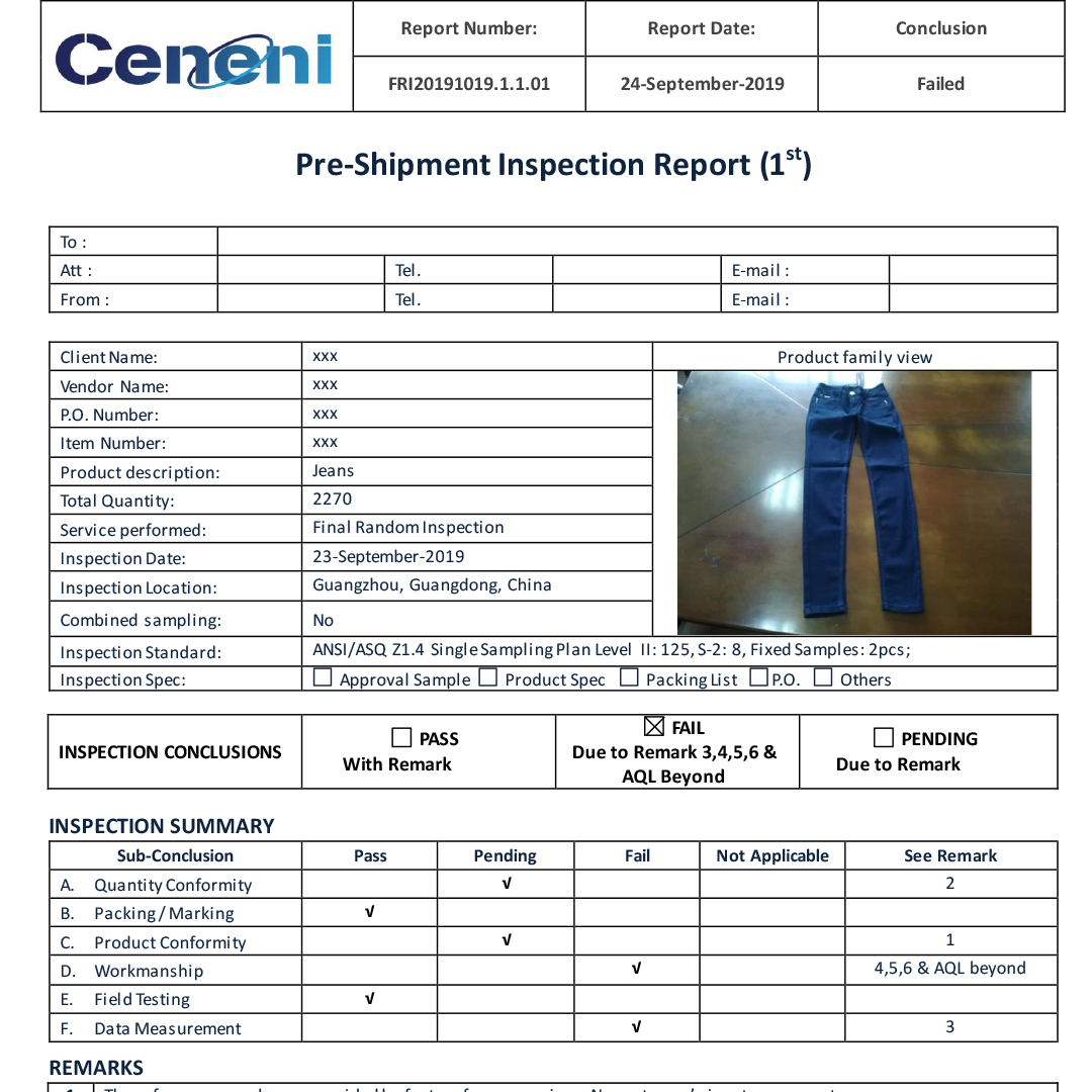 Sample report for Softline